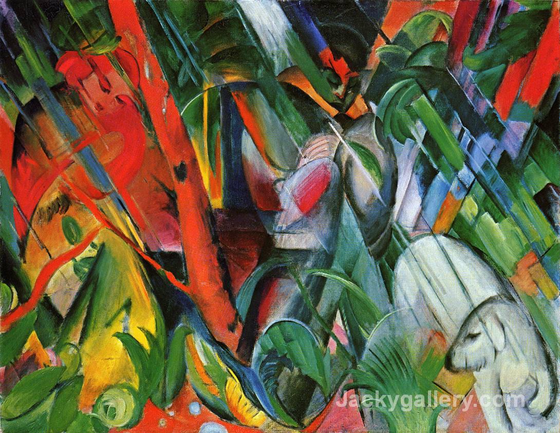In the Rain by Franz Marc paintings reproduction